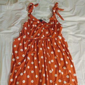 Torrid Marsala Dot Strappy Skater Dress